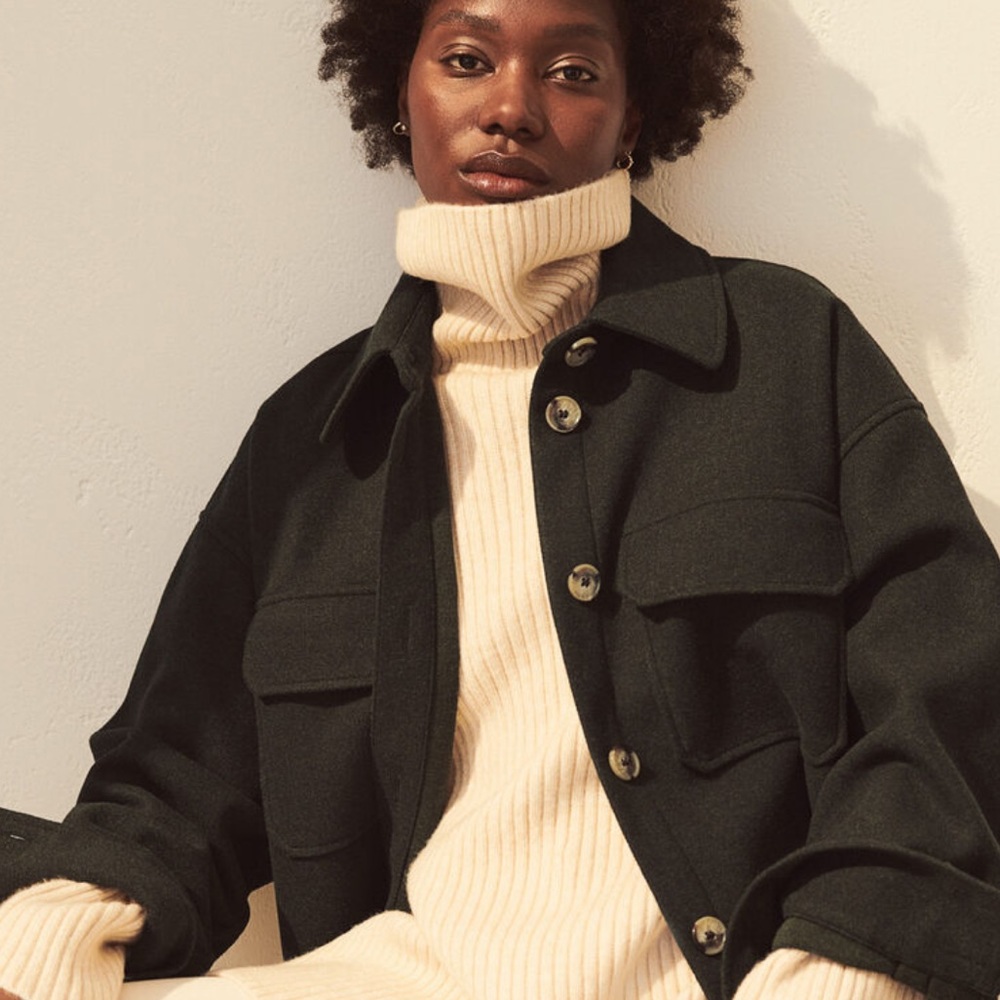 H&M- Jersey Shirt Jacket
